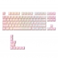 Contour Line Pink 87+10 Keys PBT Doubleshot Side Legends Keycaps Set Cherry Profile for Cherry MX Keyboard